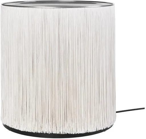 Gubi Model 597 Golvlampa Polerad Aluminium/Cream Fringe