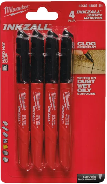 Milwaukee Permanent Marker Spets 4 st