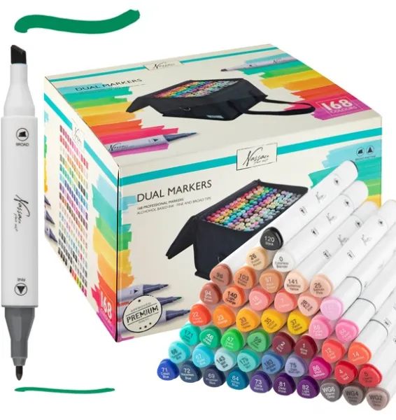 Nassau Markers dubbeltipp vit triangulär 168 st